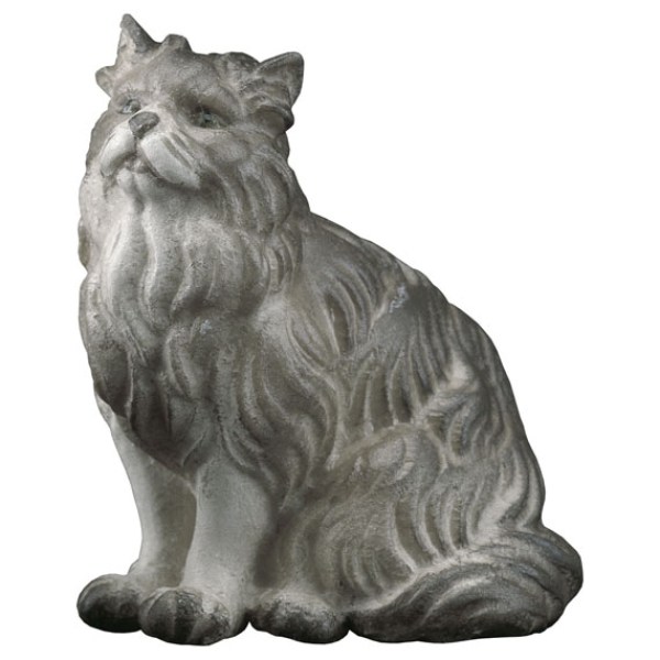 (0365) 700269 Katze sitzend Krippenfigur Holz Perathoner