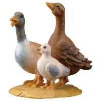 (0385) 700249 Entengruppe Krippenfigur Holz Perathoner