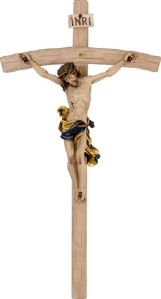 025 1013 Christus Lendentuch blau golden Typ Gardena mit Balken