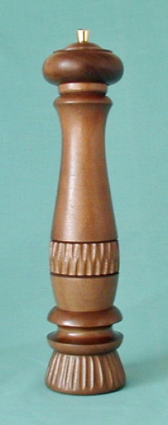 102 101-30 Pfeffermühle nussbaumfarbig, geschnitzt, Höhe 30 cm