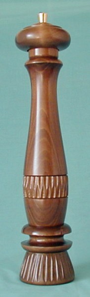 103 101-40 Pfeffermühle nussbaumfarbig, geschnitzt, Höhe 40 cm