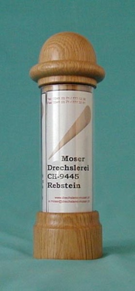 131 130-20 Pfeffermühle Litfasssäule Eiche, Höhe 20 cm