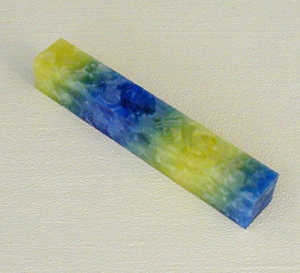 acrylkantelnregenbogen- blaugelbgrün-125mmx20mmx20mm